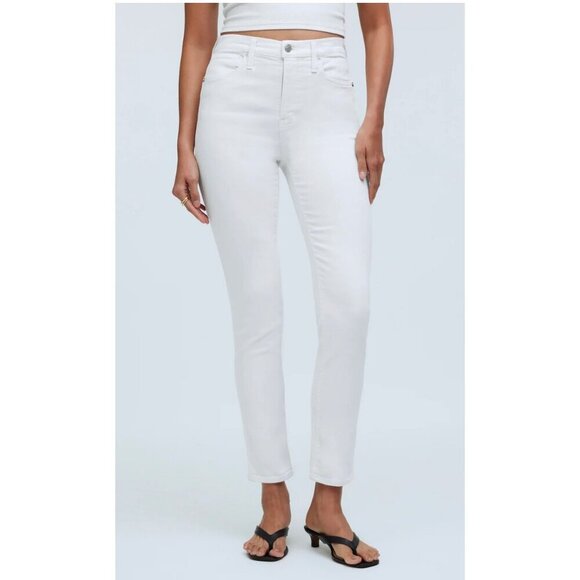 Madewell $128 Womens Stovepipe Jeans in White Size 26 NO664